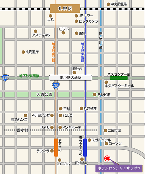 駅・周辺施設からのアクセス地図